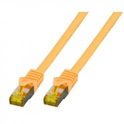 Медна пач корда RJ45 Пач корда S/FTP, Cat.6A, LSZH, Cat.7 Raw cable, жълта, 3м.