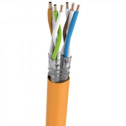 Инсталационен LAN кабел  Инсталационен кабел, екраниран S-FTP FRNC, cat 7 BKT 695, жълт, макара 500m