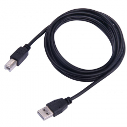 Кабел/адаптер SBOX USB-1015 :: Кабел USB 2.0, A-B, M-M, 5 м, черен