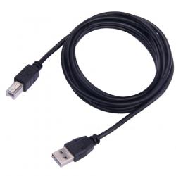 Кабел/адаптер SBOX USB-1013 :: Кабел USB 2.0, A-B, M-M, 3 м, черен