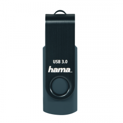USB памет HAMA Rotate, 256GB,USB 3.0 90 MB-s, Петролно синьо