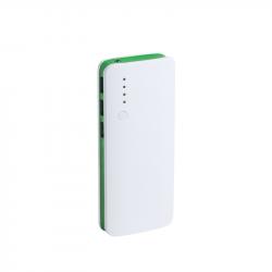 Батерия за смартфон Kaprin Мобилна батерия, с 3 USB порта, 10 000 mAh, бяло и зелено
