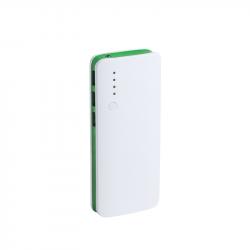 Външна батерия Cool Мобилна батерия Kaprin, с 3 USB порта, 10 000 mAh, бяло и зелено
