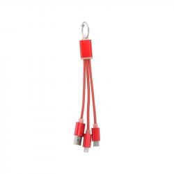Cool Кабел 3 в 1 USB Scolt, Lightning, micro USB и USB type C, червен