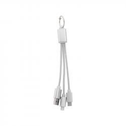 Cool Кабел 3 в 1 USB Scolt, Lightning, micro USB и USB type C, сребрист