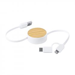 Grets Еко кабел 3 в 1 USB, Lightning, micro USB и USB type C