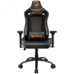 Геймърски стол COUGAR OUTRIDER S Black, Gaming Chair, Body-embracing High Back Design, Черен/Оранжев