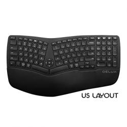 Клавиатура Delux GM902 безжична-Bluetooth черна US Layout