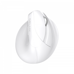 Вертикална мишка Delux M618mini+G27UF, Бяла