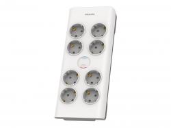 Контакт PHILIPS Surge protector 8 outlets 900J of surge protection 3680W 16A