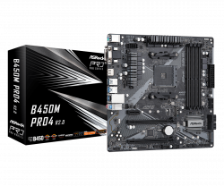 Дънна платка ASROCK B450M PRO4 R2.0 - AM4