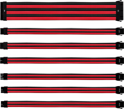 Кабел/адаптер Комплект оплетени кабели Cooler Master, Червено-Черни