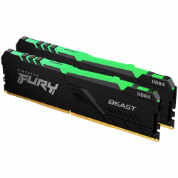 Памет Kingston DRAM 32GB 3200MHz DDR4 CL16 DIMM (Kit of 2) FURY Beast RGB