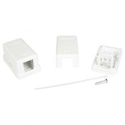 Розетка Еднопортова кутийка за повърхностен монтаж Conneu, бяла