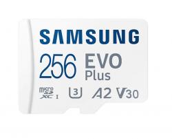SD/флаш карта Samsung 256GB micro SD Card EVO Plus with Adapter, Class10, Transfer Speed up to 130MB-s