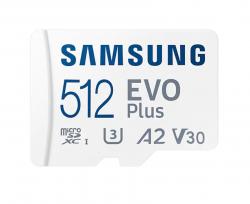 SD/флаш карта Samsung 512GB micro SD Card EVO Plus with Adapter, Class10, Transfer Speed up to 130MB-s
