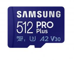 SD/флаш карта Samsung 512GB micro SD Card PRO Plus  with Adapter, Class10, Read 160MB-s - Write 120MB-s