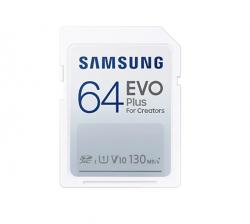 SD/флаш карта Samsung 64GB SD Card EVO Plus, Class10, Transfer Speed up to 130MB-s