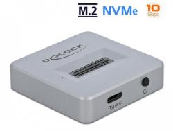 Кутия/Чекмедже за HDD Докинг станция Delock, За M.2 NVMe PCIe SSD, USB-C 3.2 Gen 2
