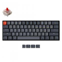 Клавиатура Keychron K12, геймърска механична клавиатура, Bluetooth, с червени суичове