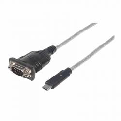 Кабел/адаптер Конвертор USB C към сериен RS232 порт 9-pin M-M - 0.45 м