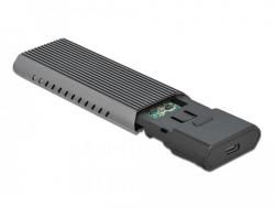 Кутия/Чекмедже за HDD Delock 63263, За M.2 NVMe PCIe или SATA SSD, USB-C 3.2 Gen 2
