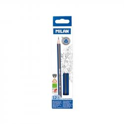 Milan Молив Triangular, чернографитен, 2B, 12 броя