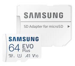 SD/флаш карта SAMSUNG EVO Plus microSDXC 64GB UHS-I U1 Read up to 130MB-s Full HD Memory Card incl. SD-Adapter 2021
