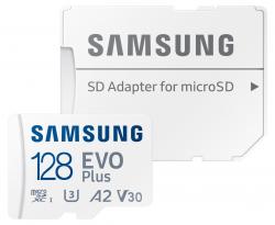 SD/флаш карта SAMSUNG EVO Plus microSDXC 128GB UHS-I U3 Read up to 130MB-s Full HD & 4K UHD Memory Card incl. SD-Adapter 2021