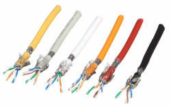 Инсталационен меден кабел  Пач кабел категория 7, SF-UTP, LSZH, червен - 100 м