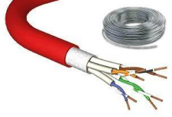Инсталационен LAN кабел  Кабел категория 7, SF-UTP, LSZH, червен - 100 м