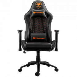 Геймърски стол COUGAR OUTRIDER - Black, Gaming Chair, Premium PVC Leather, Head and Lumbar
