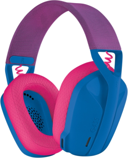 Слушалки Logitech G435 Lightspeed, геймърски, безжични Bluetooth, микрофон, син цвят