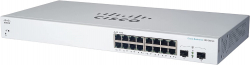Комутатор/Суич Cisco CBS220 Smart 16-port GE, PoE, 2x1G SFP