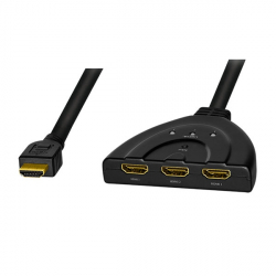 Кабел/адаптер Switch HDMI 3x-1x bidirect, 4K-30Hz, HD0040, LogiLink