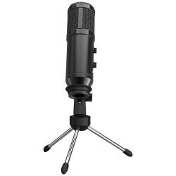Микрофон Геймърски LORGAR Gaming Microphones, Whole balck color, USB condenser microphone
