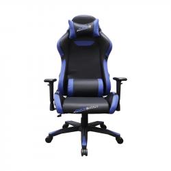 Геймърски стол RFG Race@Star, екокожа, полиамидна основа, до 130 kg, черна седалка, синя облегалка