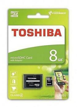 SD/флаш карта 8GB Toshiba microSD M102 class 4 with Adapter