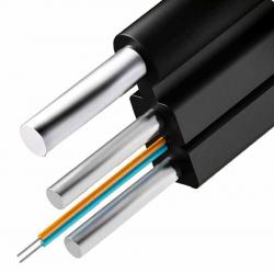 FTTH кабел 2xG657A, 2xSteel + носещо въже, UV - 1000 метра