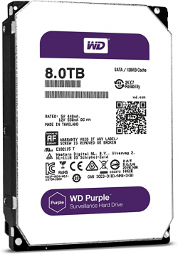 Хард диск / SSD Western Digital 8TB, Purple, 5400 rpm, 3.5", WD82PURX