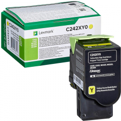 Тонер за лазерен принтер Lexmark C242XY0 Yellow Return Programme Toner Cartridge, 3,500 pages