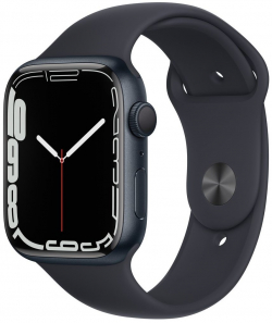 Смарт часовник APPLE Watch S7 45mm Midnight Aluminium Case with Midnight Sport Band Regular