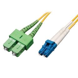 Оптична пач корда Оптична пач корда LC/UPC - SC/APC дуплексна, 3 мм кабел, 0.5м.