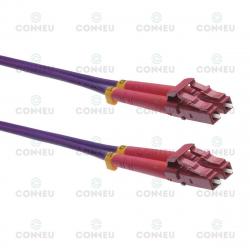 Оптична пач корда Оптична пач корда LC-LC OM4 Мулти мод дуплекс, виолетова, 0.5м.