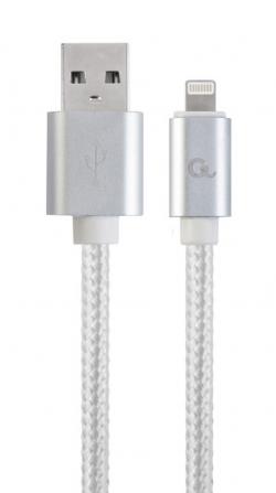 Кабел GEMBIRD Cotton braided Type-C USB cable with metal connectors, 1.8m