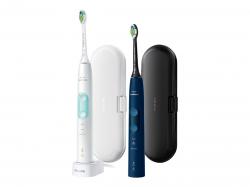 Бяла техника PHILIPS 2pcs Electric toothbrush Sonicare 2pcs travel cases blue white