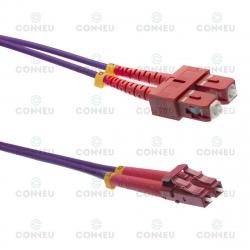 Оптична пач корда SC-LC OM4 Мулти мод дуплекс, виолетова, 5 метра