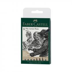 Продукт Faber-Castell Тънкописец Pitt, XXS, S, F, M, B, C, Fude H, 8 броя