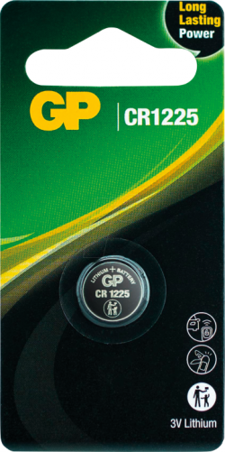 Литиева бутонна батерия GP  CR1225 3V  1 бр. в блистер -цена за 1 бр.-