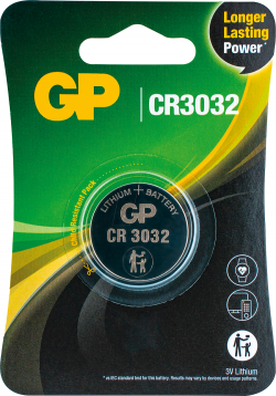 Литиева бутонна батерия GP  CR-3032 3V  1 бр. в блистер -цена за 1 бр.-